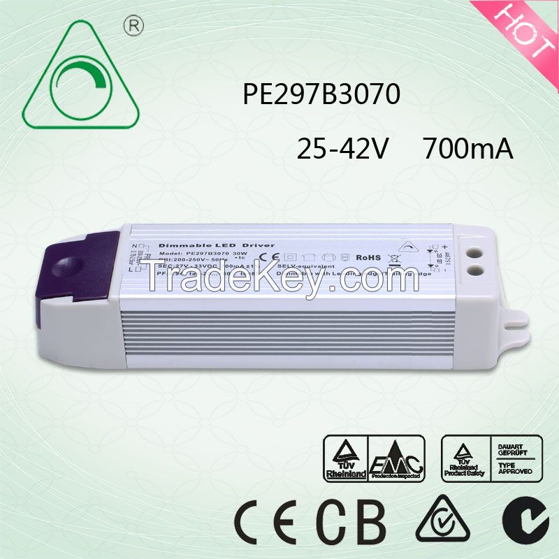18-30W LED dimmable driver power supply