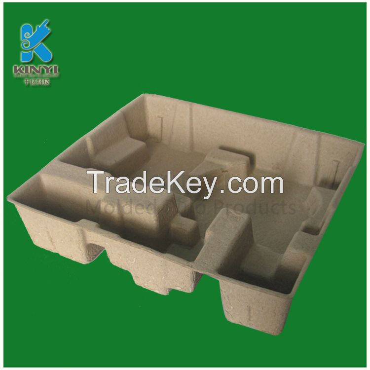 Recyclable Customized Molded Paper Pulp Router Packaging Trays