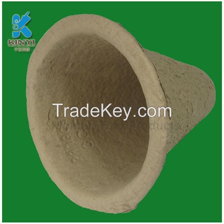 Disposable Fiber Pulp Molded Garden Plant Pots Wholesale