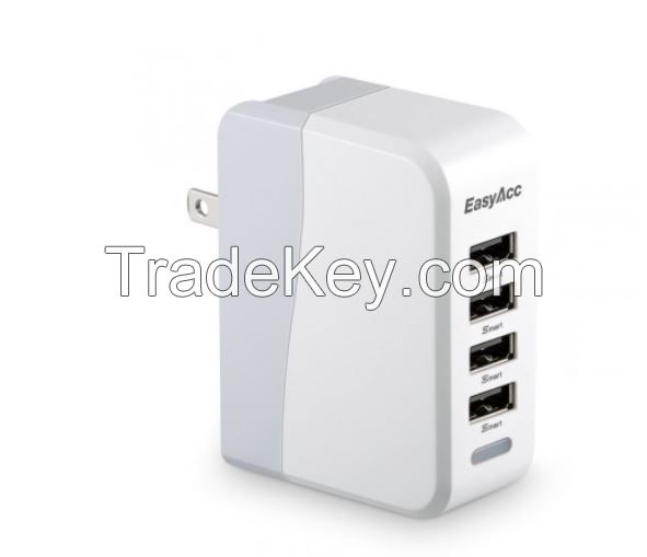 EasyAcc Smart 20W 4A 4-Port USB Wall Charger
