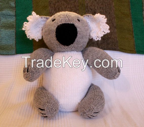 100% handmade knitting toy,knitted toy,stuffed toy,plush koala