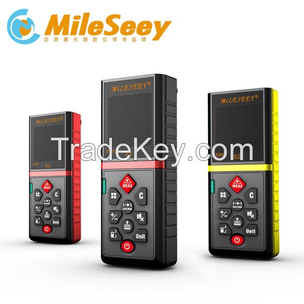 Mileseey China Factory Price S2 OEM Laser Distance Meter Laser Rangefinder 60m Black