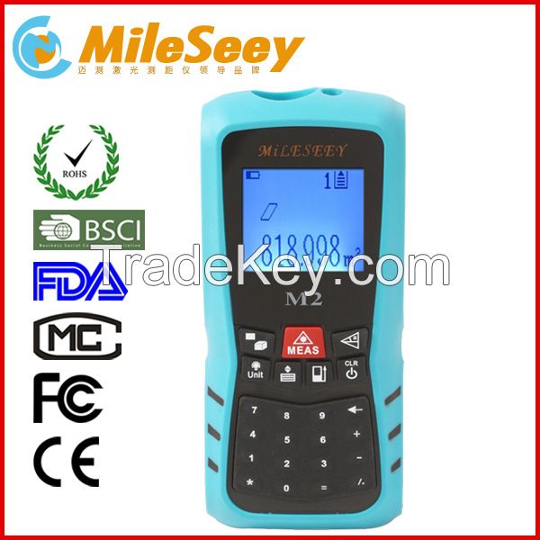 Mileseey Factory Price M2 OEM Keyboard Distance Laser Meter Laser Rangefinder Laser Ruler 100m