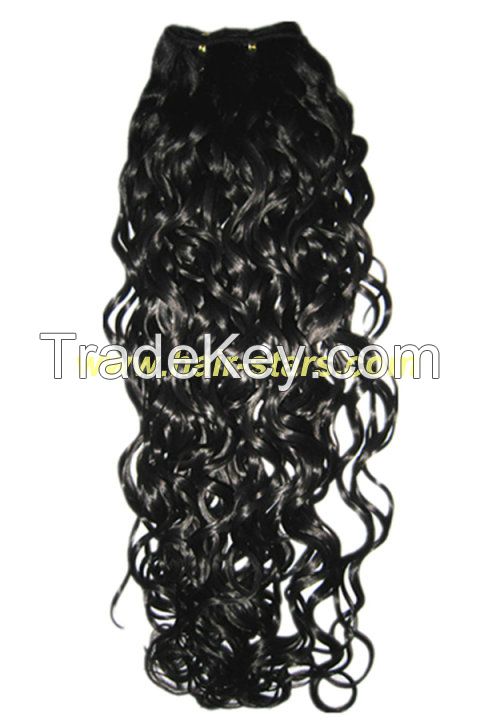 French curl Brazilian virgin hair weft