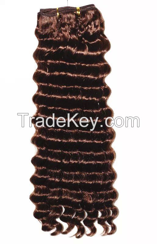 Deep wave Malaysian virgin hair weft