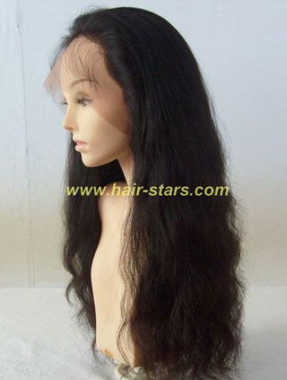 Stock lace front remy hair wig