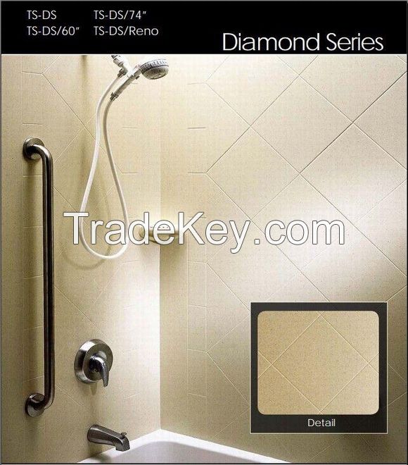 china shower wall panel & shower tray--diamond series