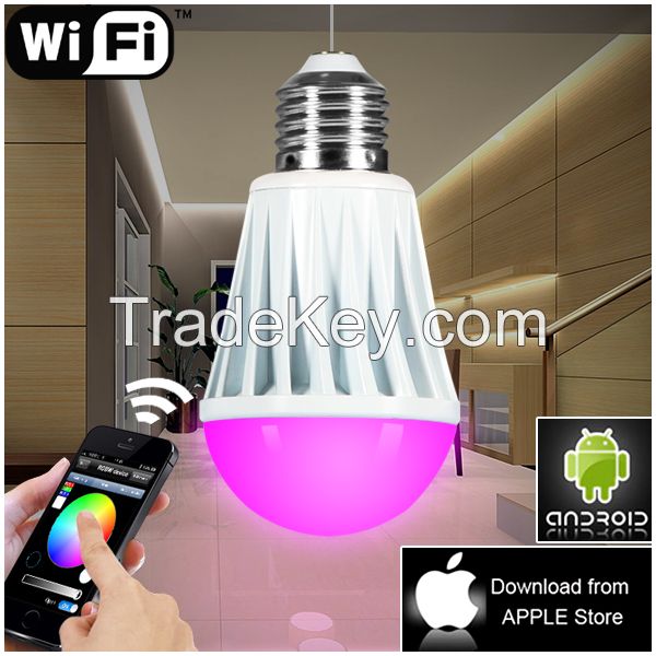 you red tube 2014 led, RGB hue light bulbs with wifi led dimmer by wifi control