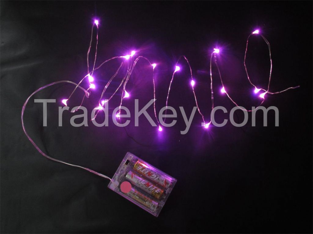 20L Pink color LED Copper Wire String Light