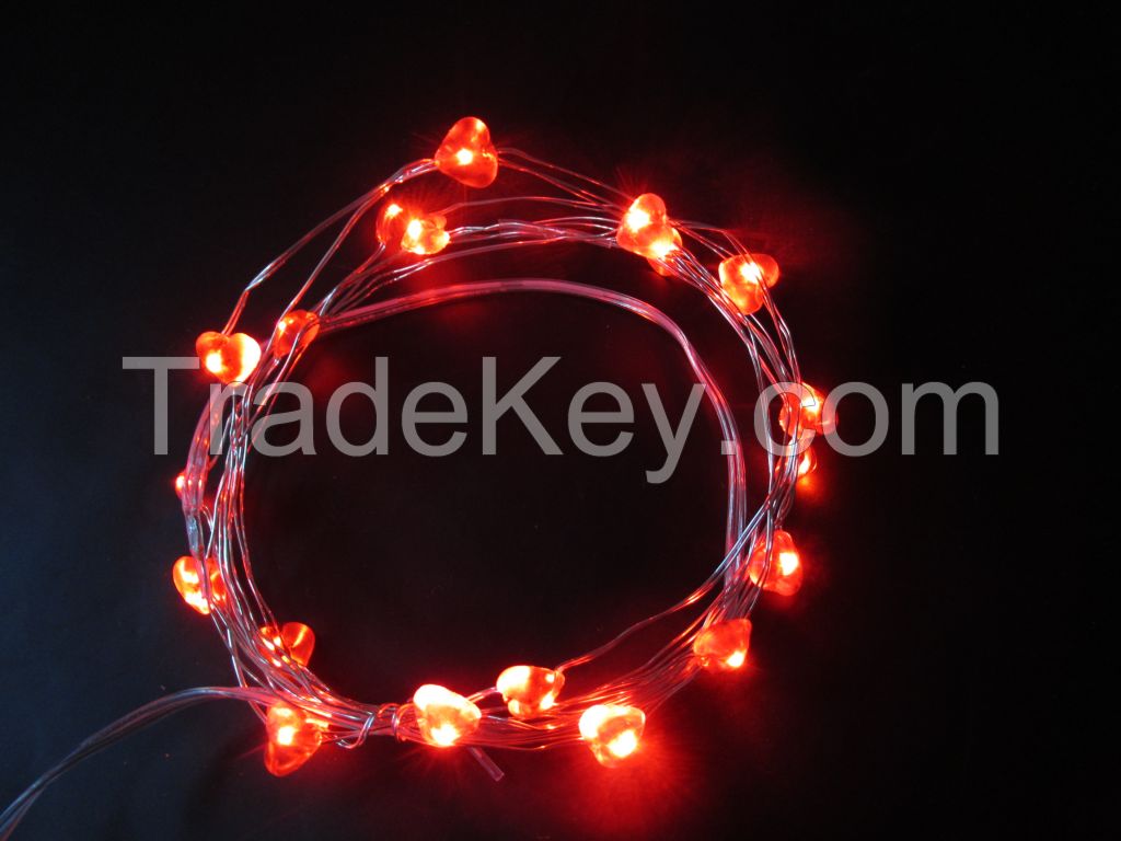 20L Red color LED Copper Wire String Light