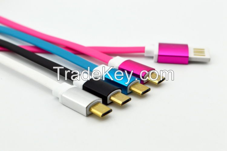 TPE flat cable with aluminium alloy shell suitable for mobile phone