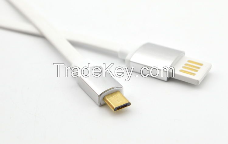 TPE flat cable with aluminium alloy shell suitable for mobile phone