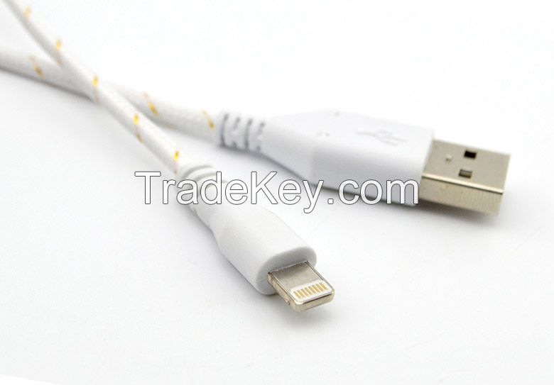 Classic cotton braided cable suitable for mobile phone