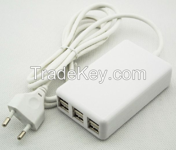 Multifunction USB Mobile Phone Charger with 6usb port with LED light