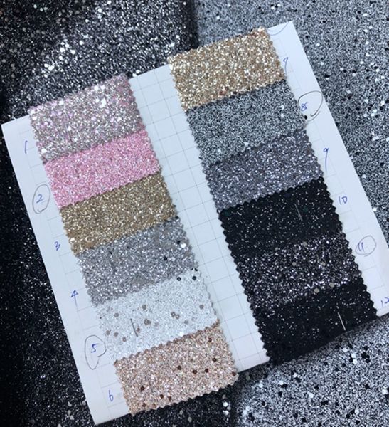 Glitter leather material for purse and wallpaper usge