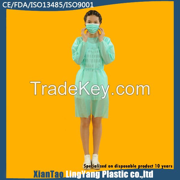 Disposable isolation gown