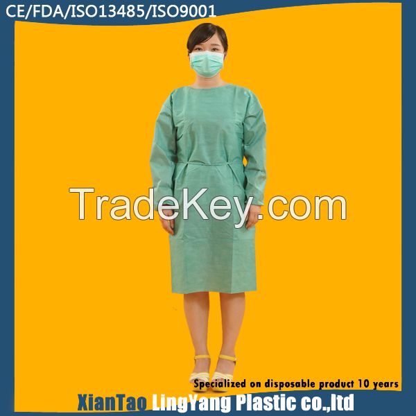 Disposable isolation gown