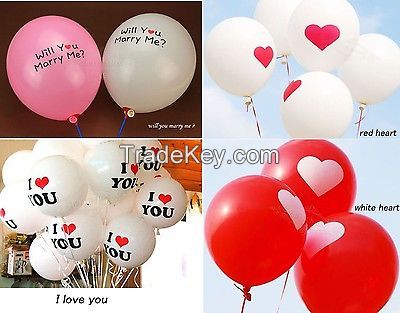 Inflatable Red Latex Round Advertising Merry Chirstmas Party Latex Balloon