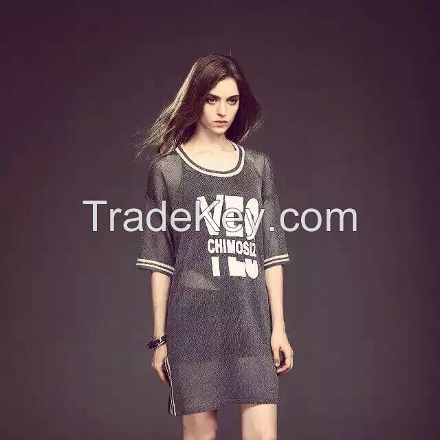 Wholesale retail fashion Europe/USA style half sleeve girls/women/ladies pullover sweater BG151325