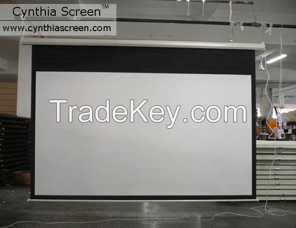 Cynthia Screen HD Matte White Motorized Projector Projection Screen (120 Inch)