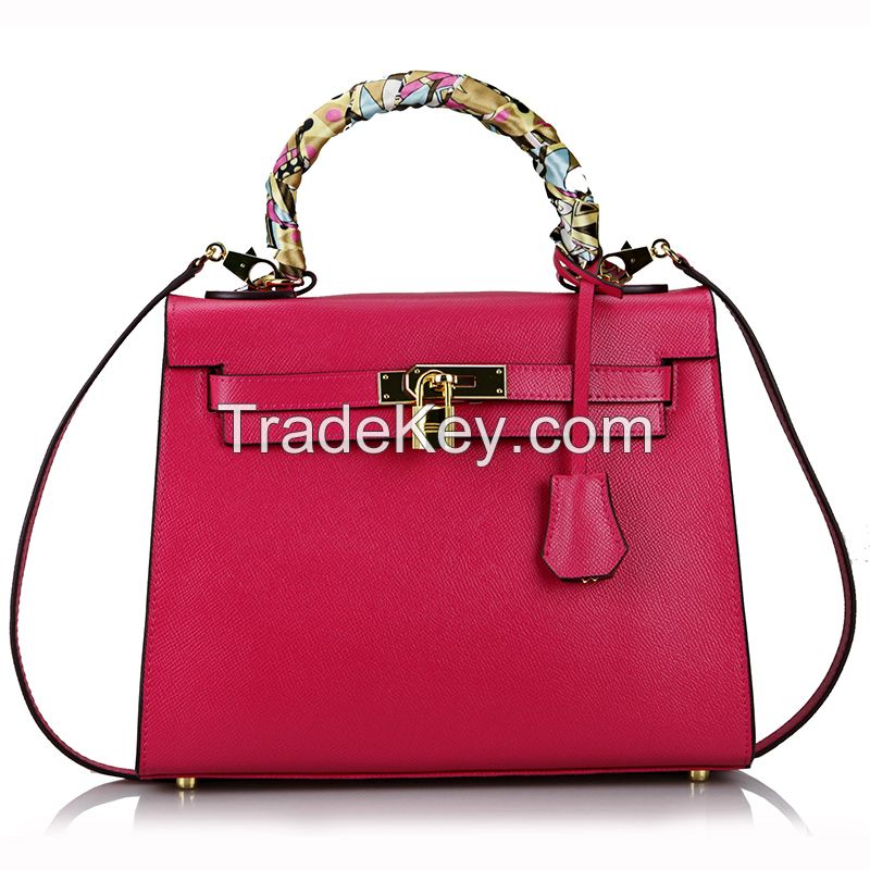 Genuine Leather Handbags H design with original leather lady Messenger bags 