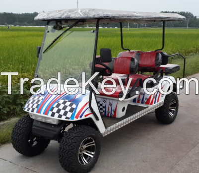 3kw  4+2 seat  electric power golf cart