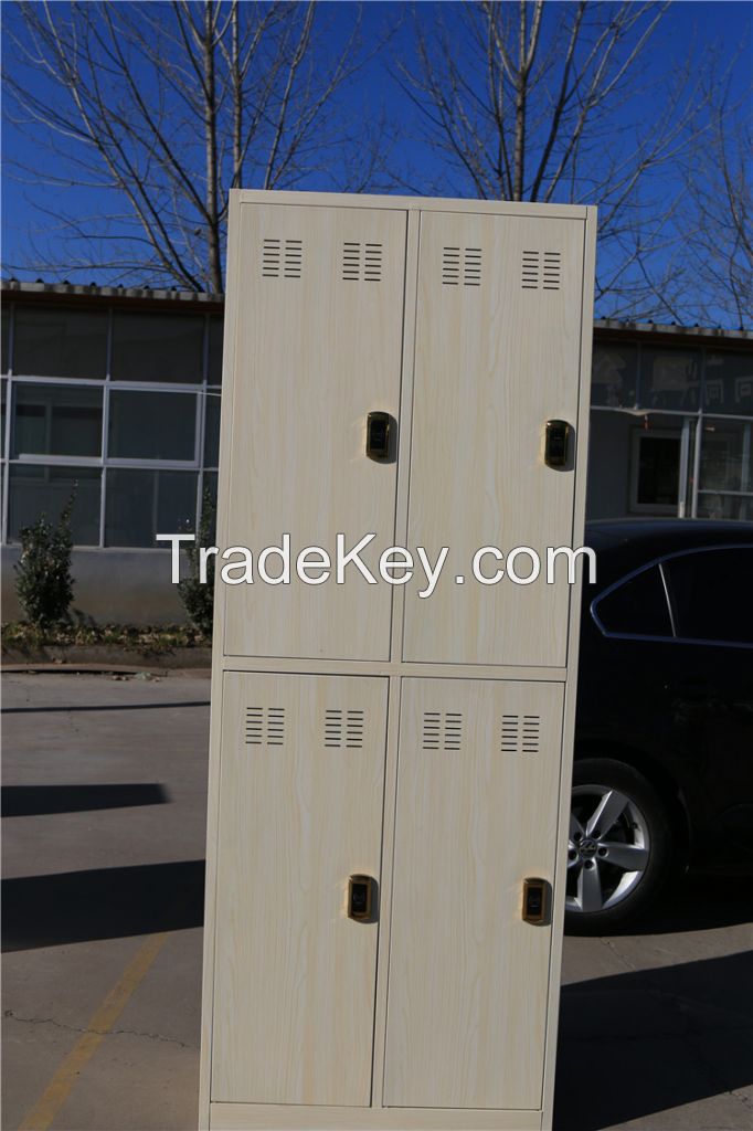 RFID Lock 4 Doors Steel Metal Lockers Wardrobe for Changing Room