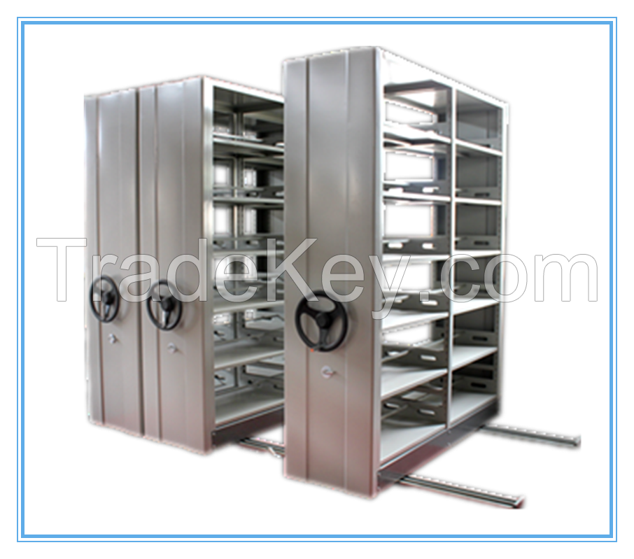 Metal High-density Mobile File Compact Shelving Racks for Library/Bank