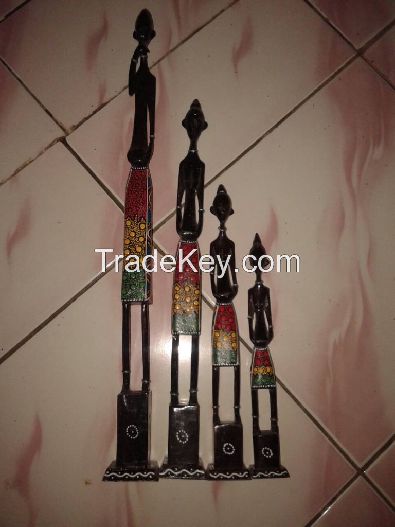 Indonesian Wooden Craft Statue Tanimar