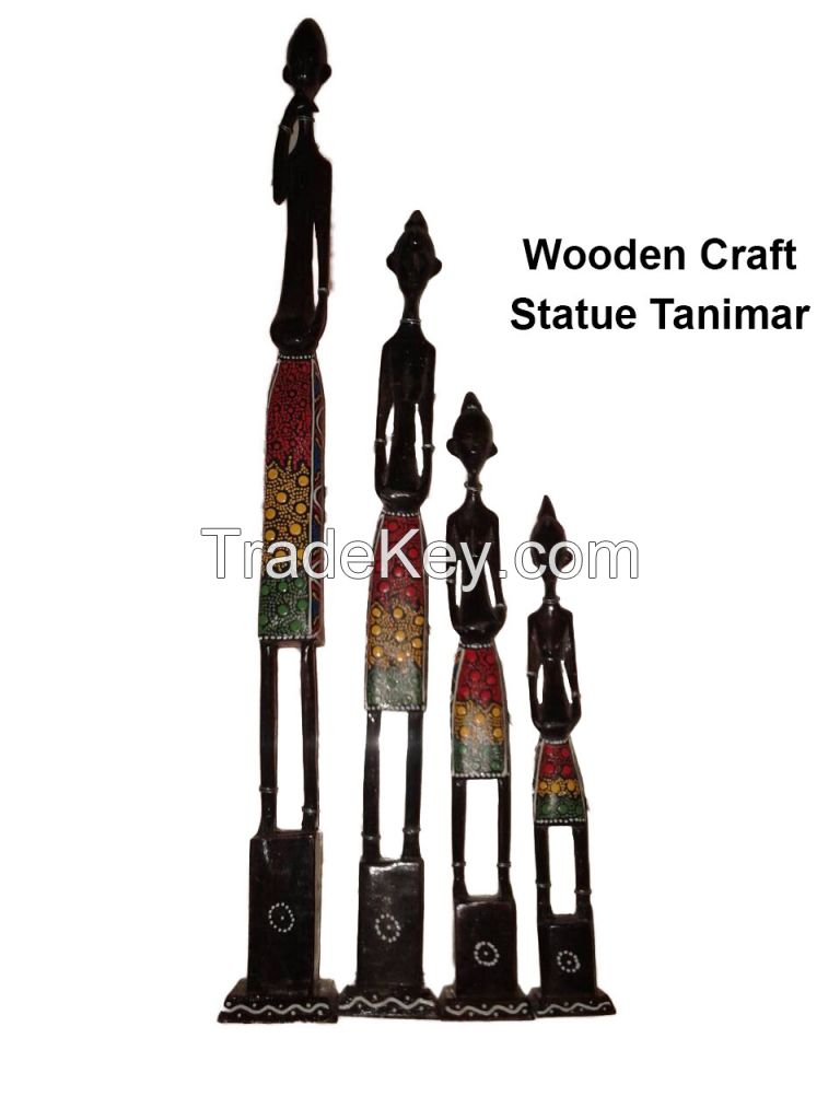 Indonesian Wooden Craft Statue Tanimar