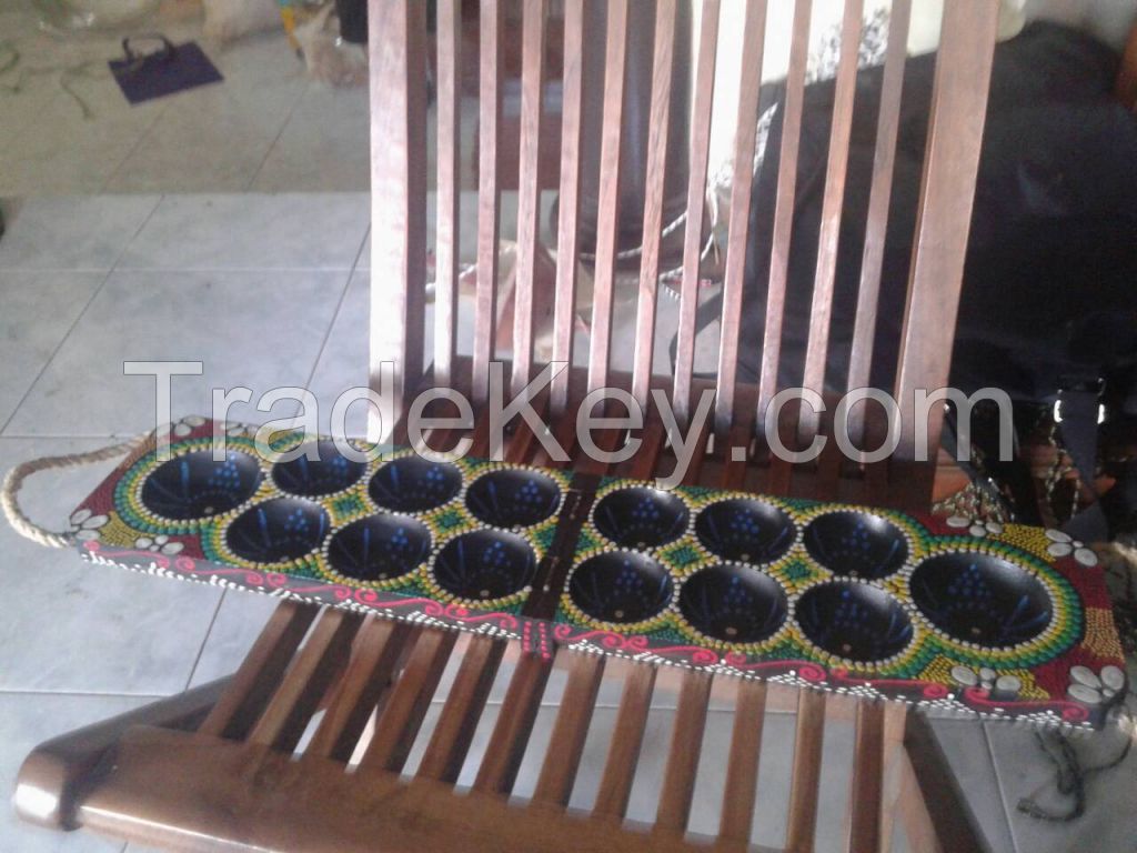 Indonesian Traditional Toy Wooden Craft Congklak