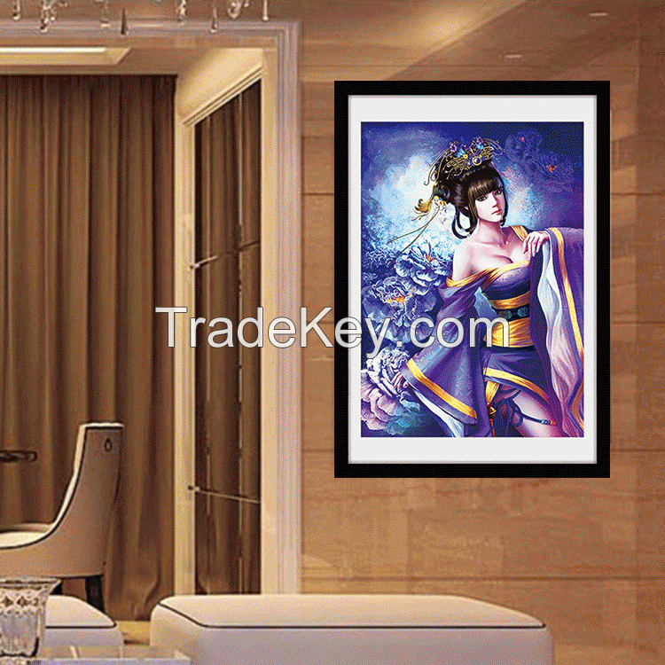 Yiwu exportor of Chinese sexy woman xishi classical art diy diamond triptych painting