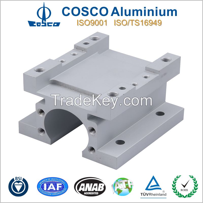Anodized Aluminium profile with High precision CNC machining