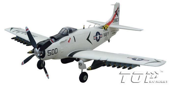 Remote control toys War-series RC airplanes A1 Skyraider White +black