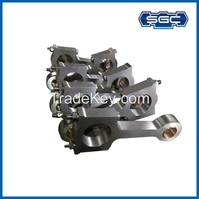 Piston type reciprocating gas compressor connecting rod