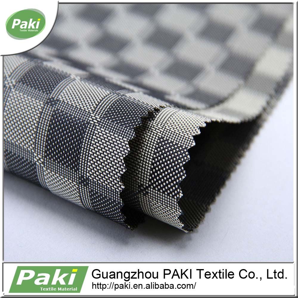 Wholesale 420D Pu Coated Polyester Oxford Fabric With Big Plaid