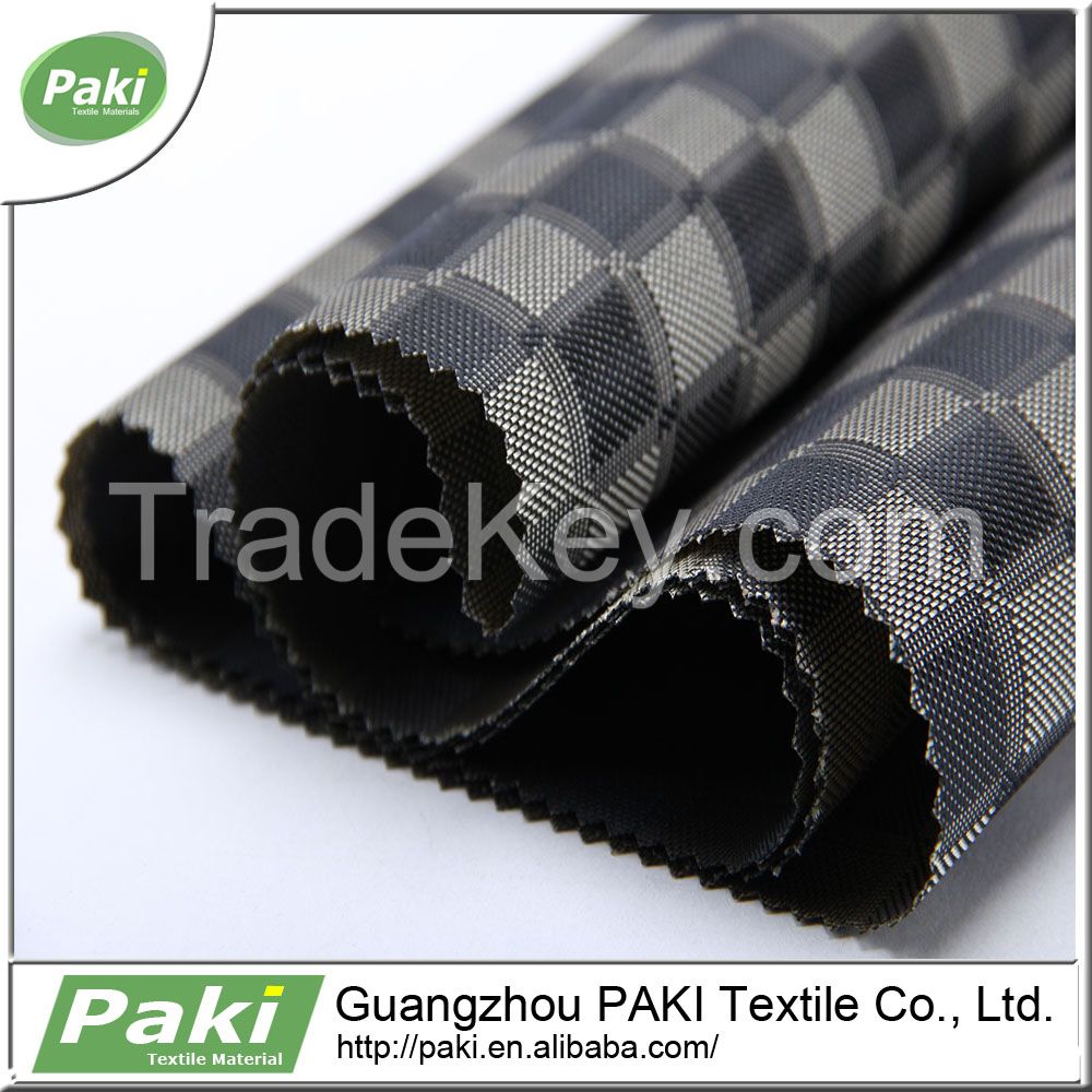 Wholesale 420D Pu Coated Polyester Oxford Fabric With Big Plaid