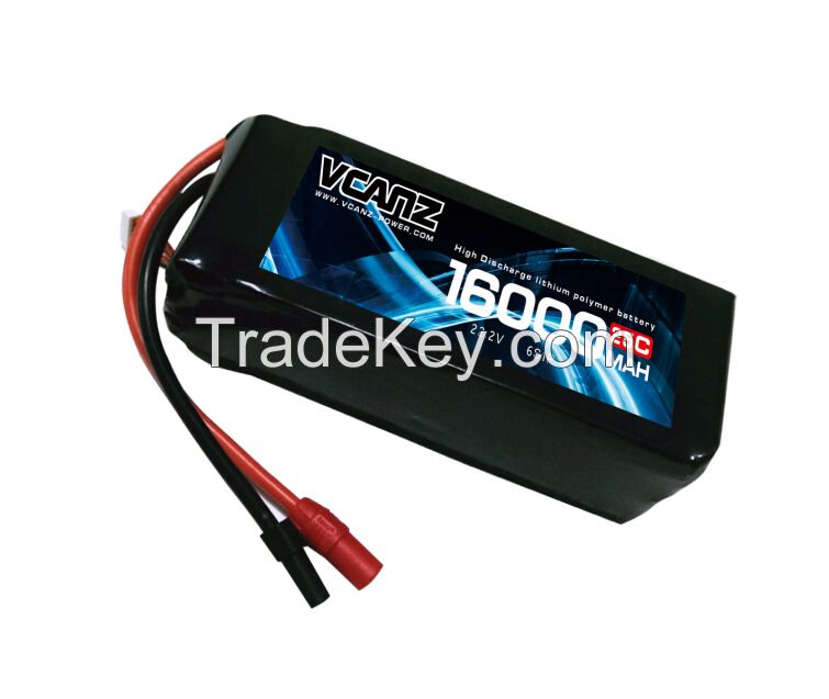 25C 16000mah 22.2V 6S