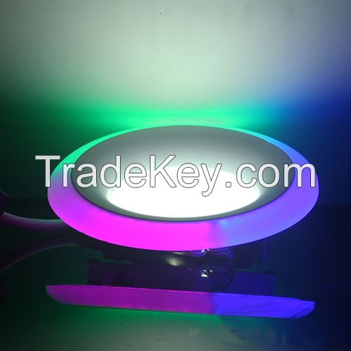 LED double color panel light camber design