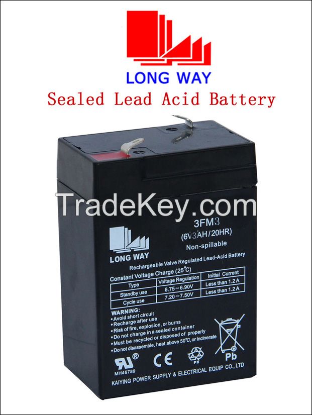 6V3 Industrial use storage VRLA Battery