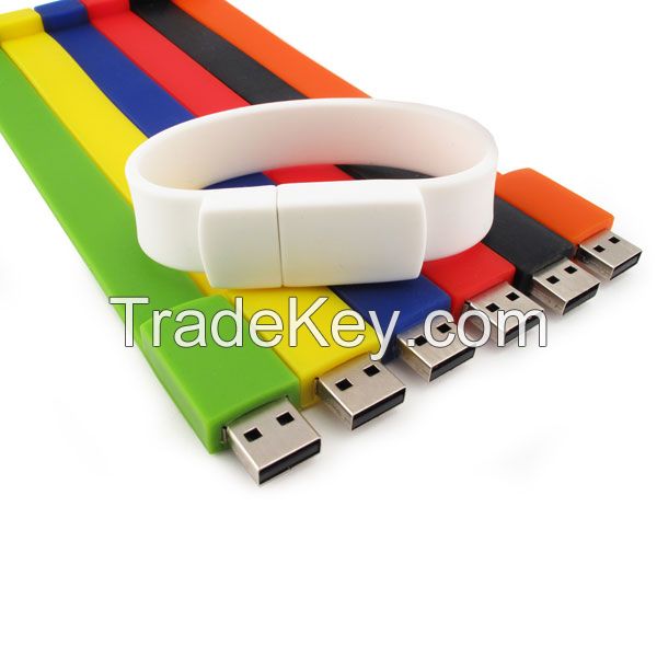  Promotion Gift Colorful Silicon Wristband/ Bracelet Usb Flash Drive 