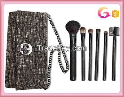 New Makeup Brush Natural Hair Made with black end cap 6 Count Super Pr