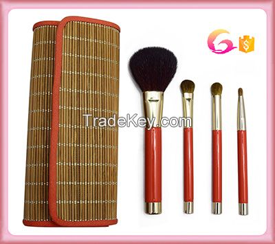 For Daily MakeUp Brush Real Techniques Make-Up Brushes 4Pcs with real bamboo clutch