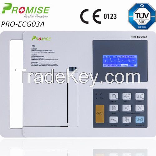 Portable 3 channel ECG Machine