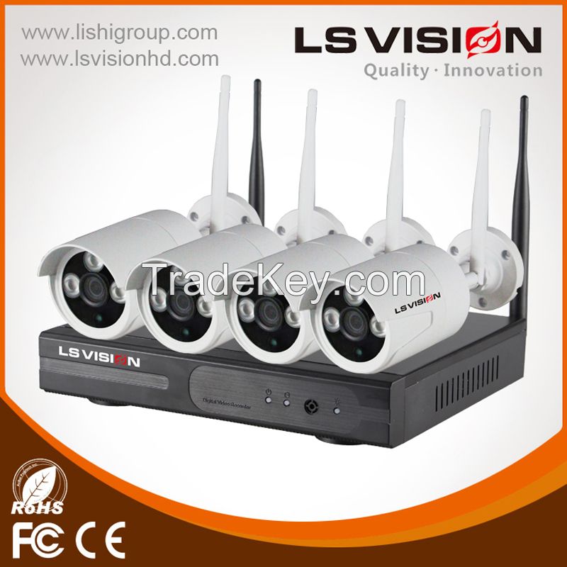 LS VISION nvr wireless p2p wifi nvr kit wifi with wireless ip camera