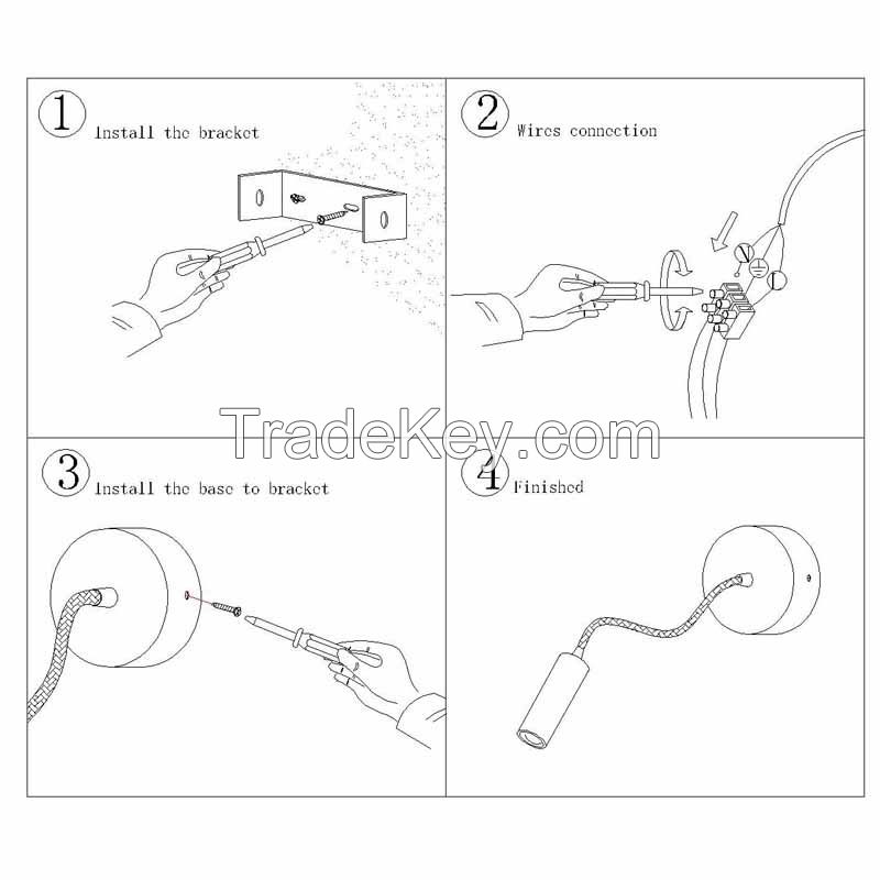 S025B 3W led reading light led wall light bedside lamp renmember functon night light