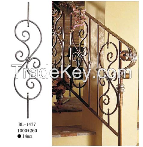 Hot Sale Ornamental Wrought Iron Works Metal Stair Balusters