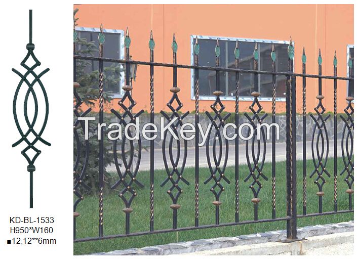 Popular Ornamental Wrought Iron Fence Pickets