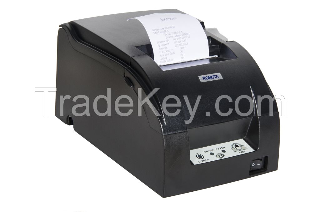76mm impact printer with USB/Serial/Parallel/LAN port for optional, supports double color printing;