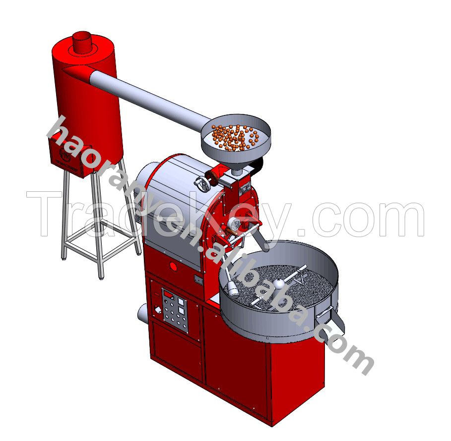 Commercial stainless steel gas coffee roaster machine